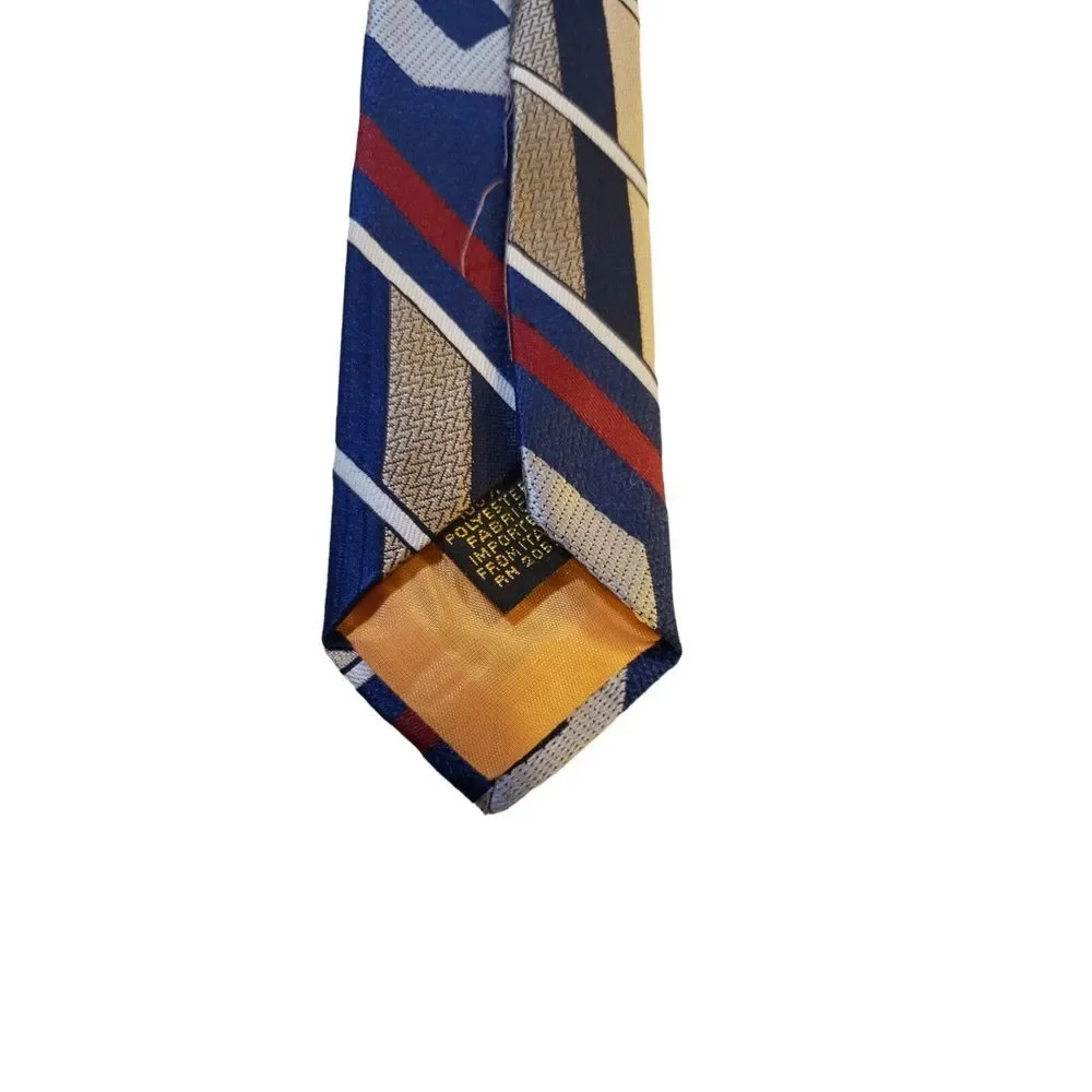 Vintage 70s Textured Polyester JcPenny Retro Geometric Tie Necktie Star‎ Wars